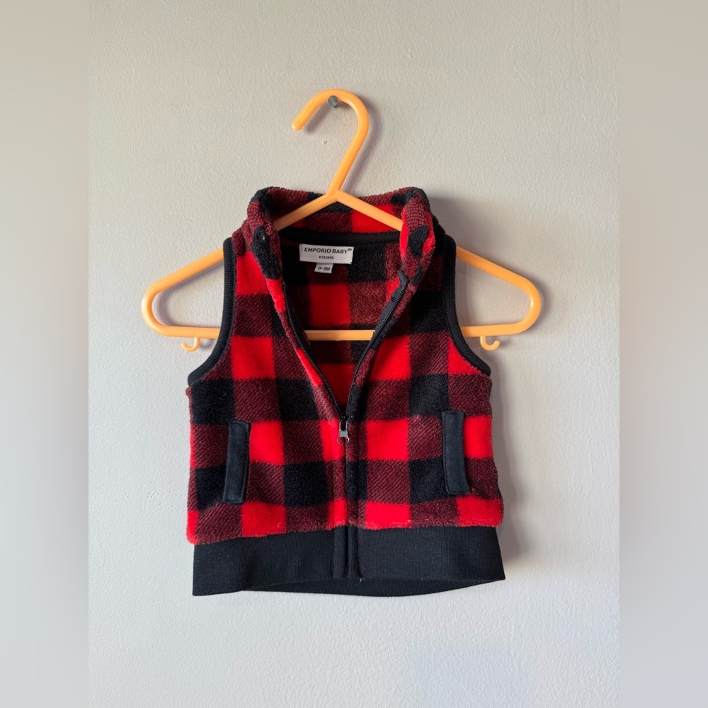 Emporio Baby Buffalo Plaid Vest Size 0-3 months‎